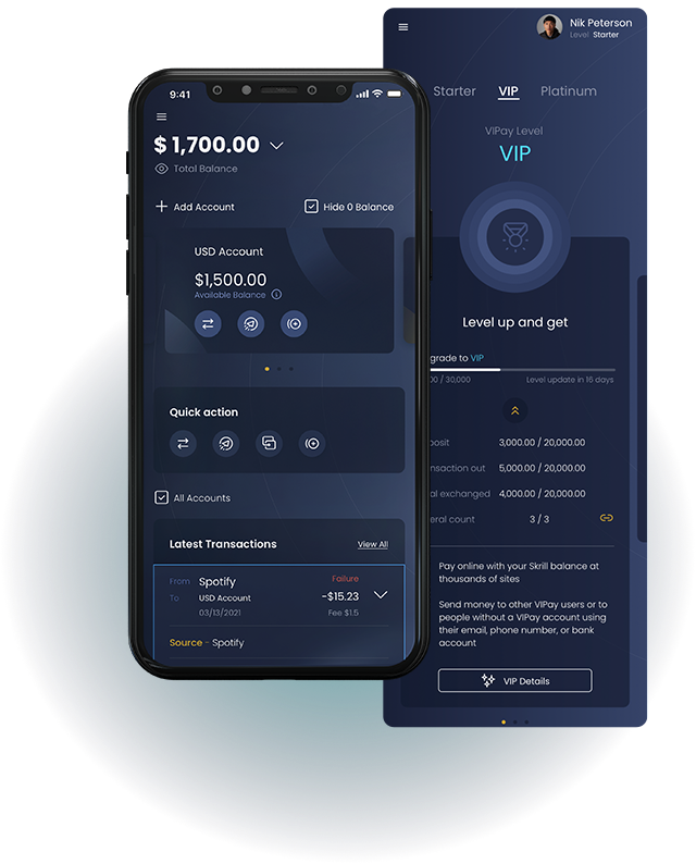 Vipay Mobile mockup